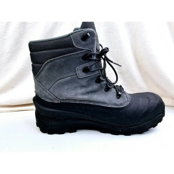 The North Face size 14 Men's Chilkat IV Waterproof Boots Heat Seeker Gray Suede - Picture 1 of 16